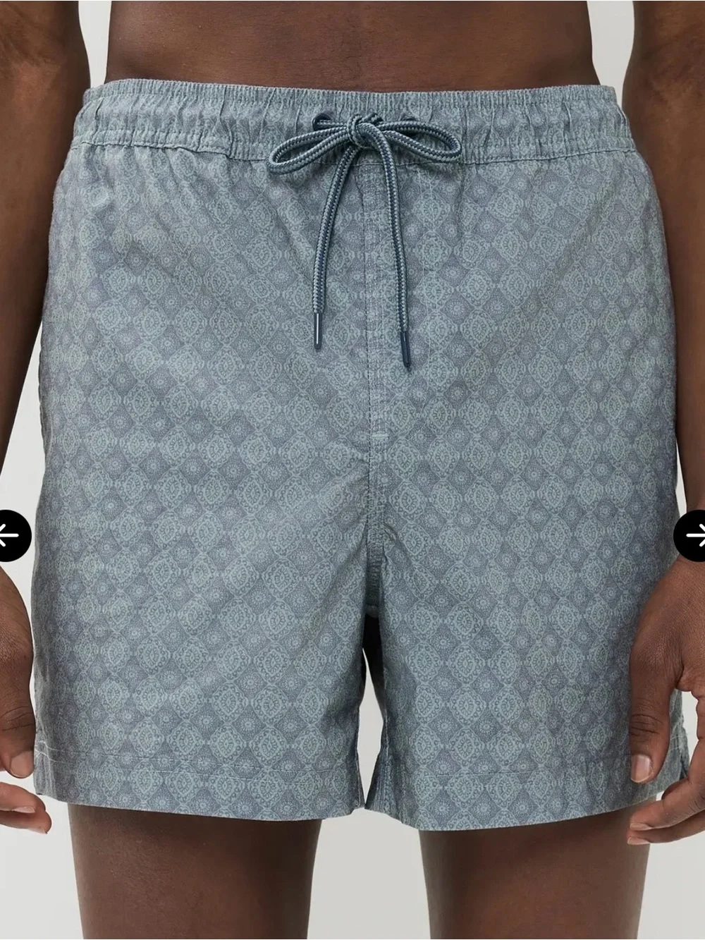 Rails La Brea Swim Trunk Men Large  Diamond Thunder Grass Elastic Drawstring NEW